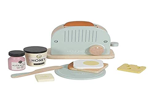 Little Dutch 4461 Holz Toaster Set 10-teilig Mint von Little Dutch