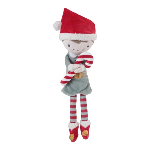 Little Dutch 4539 Stoffpuppe Kuschelpuppe Weihnachten Jim mit Zuckerstange (35 cm) von Little Dutch