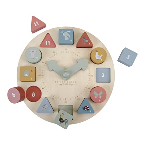 Little Dutch 7063 FSC Holz Puzzle-Uhr - Lernuhr von Little Dutch