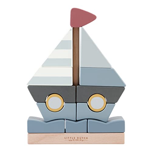 Little Dutch 7087 FSC Holz Stapelspiel Steckspiel Segelboot Sailors Bay / Matrosen Bucht von Little Dutch