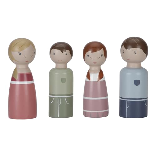 Little Dutch 7121 FSC Holz Puppenhaus Zusatz Spielset 4-teilig - Familie Rosa von Little Dutch