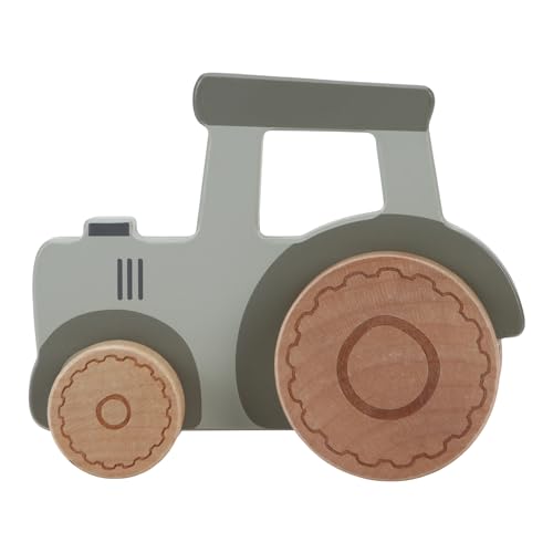 Little Dutch 7134 FSC Holz Traktor grün - Little Farm von Little Dutch