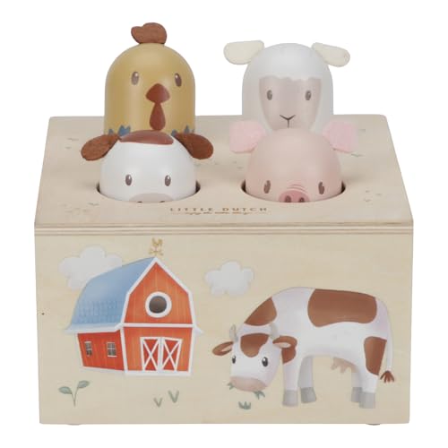 Little Dutch 7156 FSC Holz Pop-up Spiel Tiere - Little Farm von Little Dutch