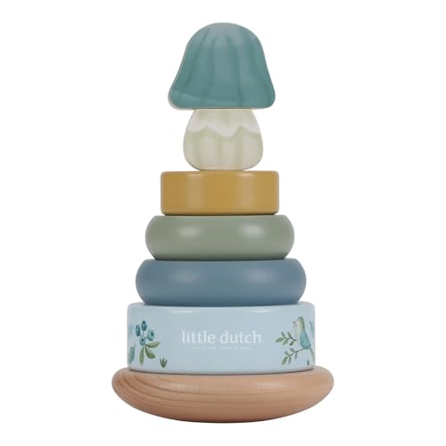 Little Dutch 7242 FSC Holz Ring Stapelturm - Forest Friends blau von Little Dutch