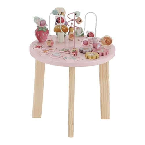 Little Dutch 7341 Holz Aktivitätstisch/Spieltisch - Fairy Garden rosa von Little Dutch