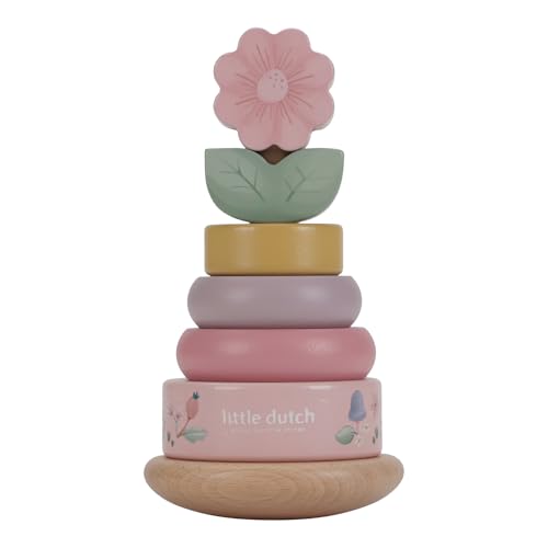 Little Dutch 7342 FSC Holz Ring Stapelturm - Fairy Garden rosa von Little Dutch