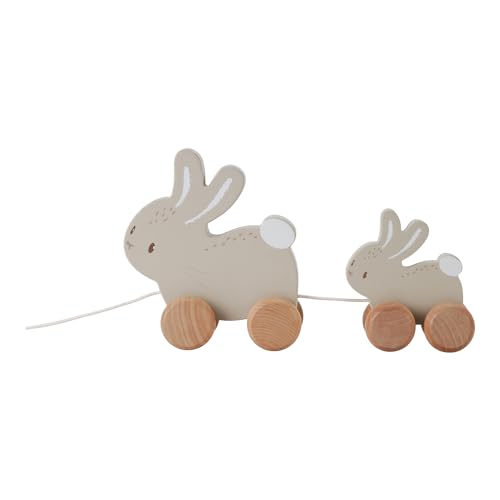 Little Dutch 8861 FSC Holz Nachziehtier Hase beige - Baby Bunny - Newborn Naturals von Little Dutch