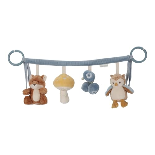 Little Dutch 8911 Stoff Kinderwagenkette Spielzeug für Babyschale - Forest Friends blau von Little Dutch