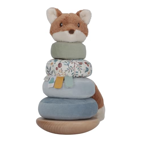 Little Dutch 8922 FSC Holz Ring Stapelturm Fuchs - Forest Friends blau von Little Dutch