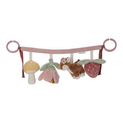 Little Dutch 9011 Stoff Kinderwagenkette Spielzeug für Babyschale - Fairy Garden rosa von Little Dutch