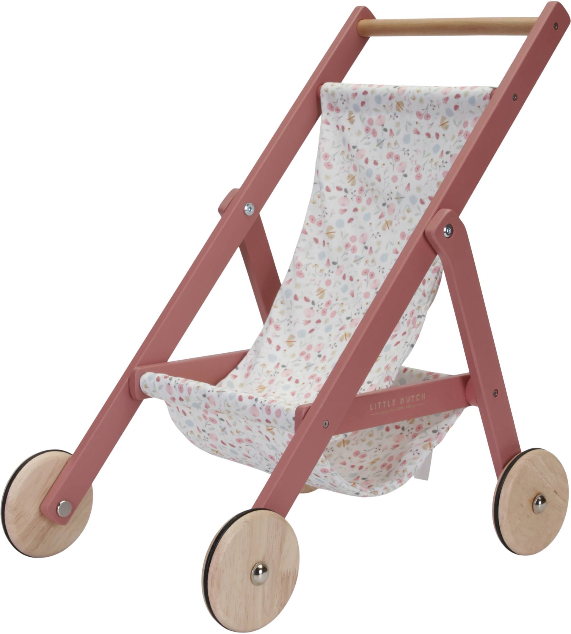 Little Dutch Holz-Puppenwagen, Rosa von Little Dutch