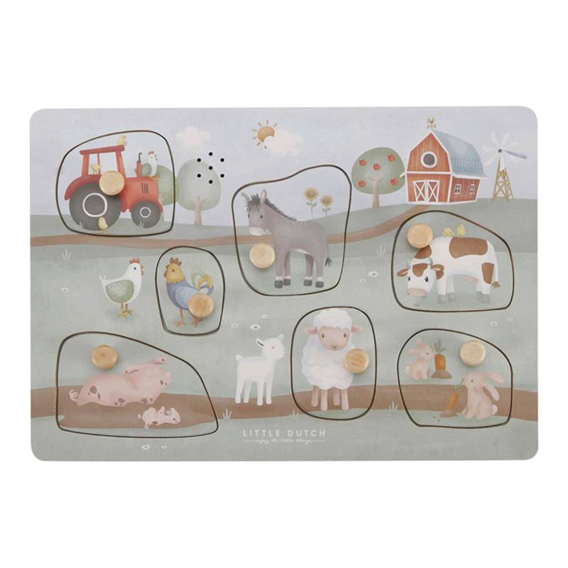 Little Dutch Sound-Greif-Puzzle Little Farm von Little Dutch