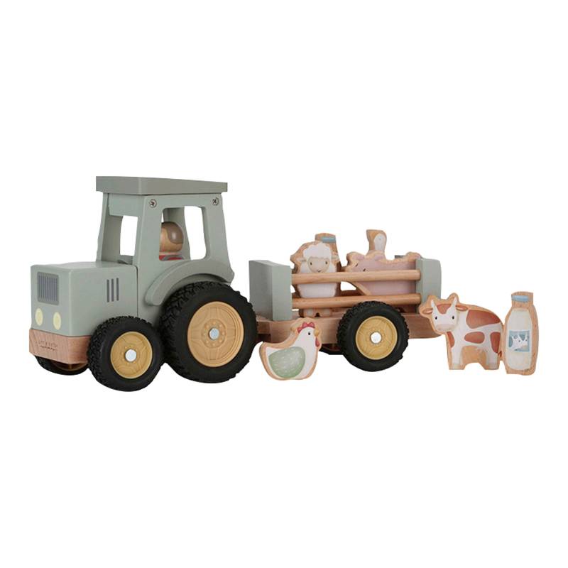 Little Dutch Traktor mit Anhänger Little Farm von Little Dutch