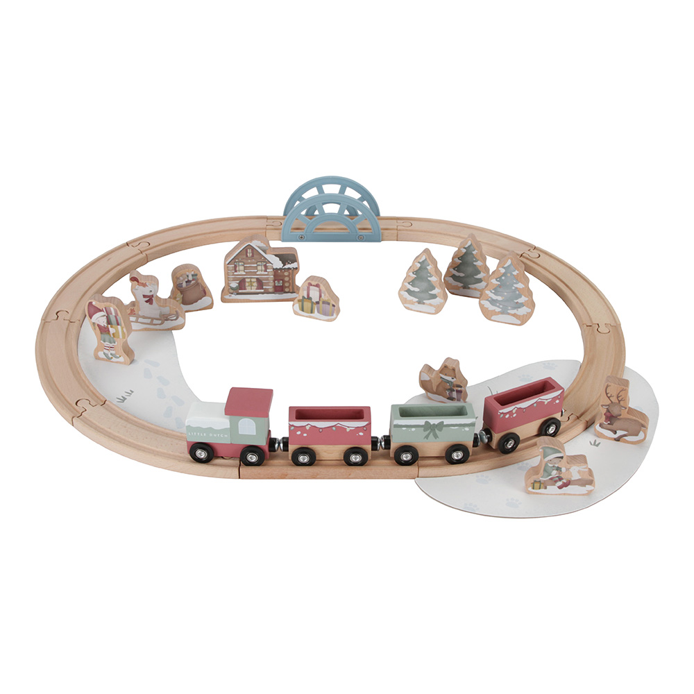 Little Dutch Wooden Train Set Christmas FSC von Little Dutch