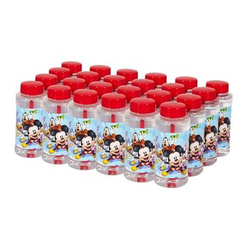 Mickey Mouse Seifenblasen-Spielzeug mit Zauberstab, 118 ml, 24 Stück von Little Kids