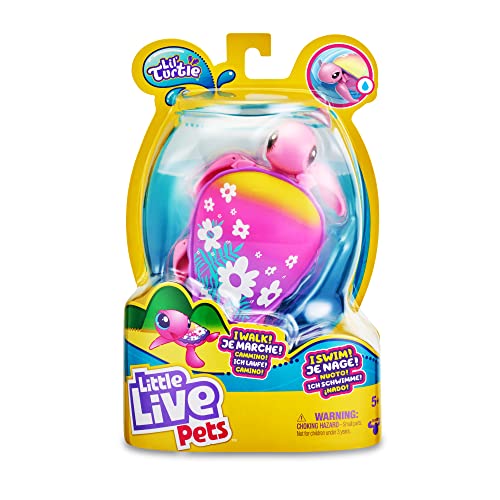 Little Live Pets Beachbloom Cute Turtles, interaktives Haustier, das im Wasser schwimmt und Sich auf der Erde bewegt wie EIN echtes Tier, Spielzeug für Jungen und Mädchen ab 5 Jahren, berühmt von Little Live Pets