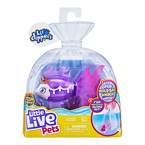 Little Live Pets Lil' Dippers Single Pack, Lil' Dippers with Wow-Effect when Unpacking in Water and Interactive Feeding von Little Live Pets