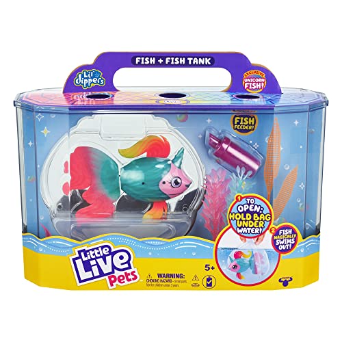 Little Live Pets Lil' Dippers Spielset mit Aquarium und exklusivem, interaktivem Lil' Dipper Fisch Fantasea, Futterflasche und weiterem Zubehör - mit Wow-Effekt beim Auspacken Little Live Pets Lil' Dippers Spielset mit Aquarium und exklusivem, interaktivem Lil' Dipper Fisch Fantasea, Futterflasche und weiterem Zubehör - mit Wow-Effekt beim Auspacken von Little Live Pets