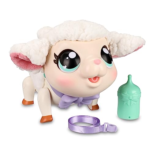 Little Live Pets My Little Lamb Snowie, interaktives Lämmchen, interaktives Haustier zur Pflege mit Geräuschen und Bewegungen, Spielzeug zum Gehen, Tanzen und Essen, Kinder ab 4 Jahren (LPK00010) von Little Live Pets