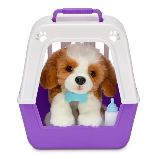 Little Live Pets My Really Real Puppy – Patches; Interaktiver Welpe; 60+ Geräusche/Reaktionen; realistisches Aussehen; 1 aus 72 Varianten; Spielset mit Transportbox; Batterien enthalten; ab 5 Jahren von Little Live Pets