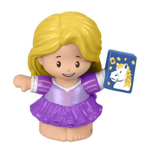 Little People Ersatzteil für Fisher-Price Princess Castle Puppenhaus und Reiten Spielset GNG90 – Enthält Prinzessin Rapunzel Figur in Lila gekleidet und ein Buch hält von Little People