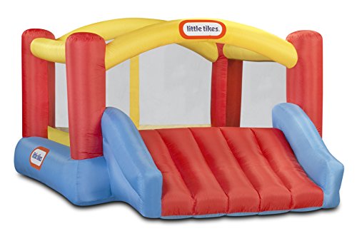 Little Tikes Jump 'n Slide Bouncer - Hüpfburg mit Sicherheitsnetz für den Außenbereich - Inklusive Tragetasche, Hochdruckgebläse und Flickmaterial - Für aktives Spielen - Für Kinder ab 3 Jahren - Exklusiv bei Amazon von little tikes