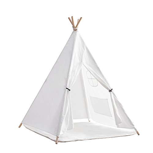 little dove Indianerzelt Tipi/Spielzelt für Baby Mädchen - natürliches Baumwollsegeltuch-Spiel-Zelt für Kinder (mit Matratze) von little dove