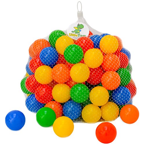 LittleTom 120 Bälle für Bällebad - Plastik Bälle Kinder Spielbälle - Babyball zum Greifen - Plastikbälle für Bällchenbad Hüpfburg Bällepool - Baby Ball Spielzeug Set für Trampolin Spielzelt Laufstall von LittleTom