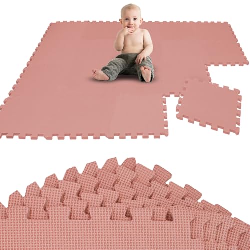 LittleTom 18 Teile Spielmatte Baby Puzzlematte ab Null - 30x30 Krabbelmatte Baby - Spielmatte Kinder Babydecke Spieldecke - Bodenmatte Kinderzimmer - Activity Babymatte Bodenschutzmatte Baby Spielzeug von LittleTom