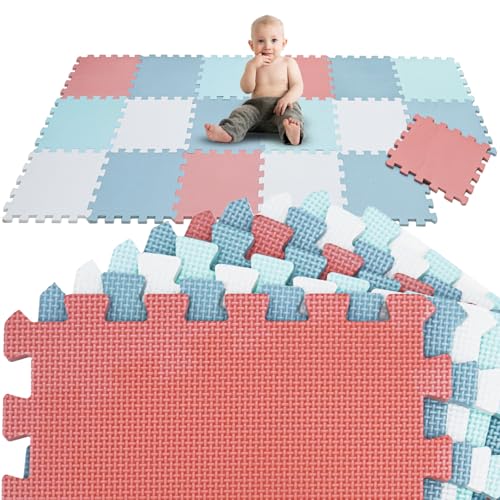 LittleTom 18 Teile Spielmatte Baby Puzzlematte ab Null - 30x30 Krabbelmatte Bodenmatte Kinder - Puzzle Teppich Kinderzimmer Matte - Outdoor Bodenschutzmatte Spielteppich - Eva Schaumstoff Isomatte LittleTom 18 Teile Spielmatte Baby Puzzlematte ab Null - 30x30 Krabbelmatte Bodenmatte Kinder - Puzzle Teppich Kinderzimmer Matte - Outdoor Bodenschutzmatte Spielteppich - Eva Schaumstoff Isomatte von LittleTom