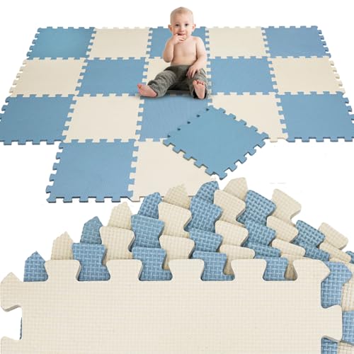 LittleTom 18 Teile Spielmatte Baby Puzzlematte ab Null - 30x30 Krabbelmatte Bodenmatte Kinder - Puzzle Teppich Kinderzimmer Matte - Outdoor Bodenschutzmatte Spielteppich - Eva Schaumstoff Isomatte LittleTom 18 Teile Spielmatte Baby Puzzlematte ab Null - 30x30 Krabbelmatte Bodenmatte Kinder - Puzzle Teppich Kinderzimmer Matte - Outdoor Bodenschutzmatte Spielteppich - Eva Schaumstoff Isomatte von LittleTom
