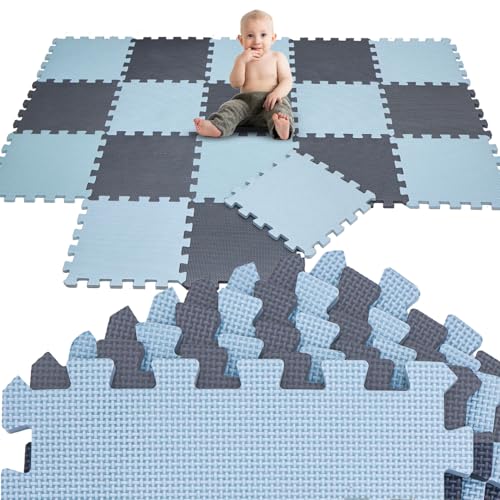 LittleTom 18 Teile Spielmatte Baby Puzzlematte ab Null - 30x30 Krabbelmatte Bodenmatte Kinder - Puzzle Teppich Kinderzimmer Matte - Outdoor Bodenschutzmatte Spielteppich - Eva Schaumstoff Isomatte LittleTom 18 Teile Spielmatte Baby Puzzlematte ab Null - 30x30 Krabbelmatte Bodenmatte Kinder - Puzzle Teppich Kinderzimmer Matte - Outdoor Bodenschutzmatte Spielteppich - Eva Schaumstoff Isomatte von LittleTom