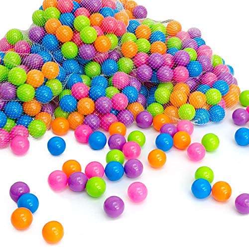 LittleTom 300 Bälle für Bällebad - Plastik Bälle Kinder Spielbälle - Babyball zum Greifen - Plastikbälle für Bällchenbad Hüpfburg Bällepool - Baby Ball Spielzeug Set für Trampolin Spielzelt Laufstall von LittleTom