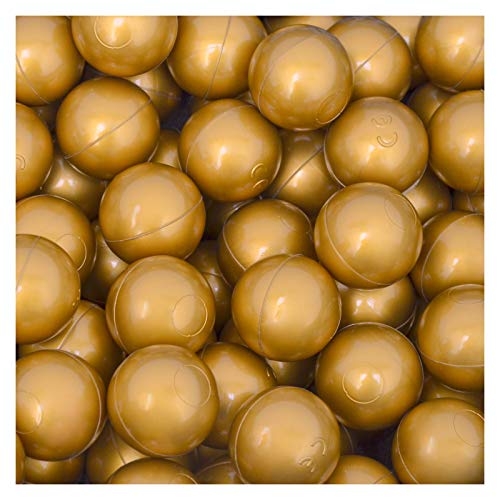 LittleTom 50 Bälle für Bällebad 5,5cm Babybälle Plastikbälle Baby Spielbälle Gold von LittleTom