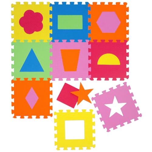 LittleTom 9 Teile Spielmatte ab Null - 30x30 Schaumstoff Puzzlematte Kinder Isomatte Babyspielteppich Outdoor - Puzzle Teppich Matte Babykrabbelmatte Abwaschbar Bodenschutzmatte Kinderzimmer von LittleTom