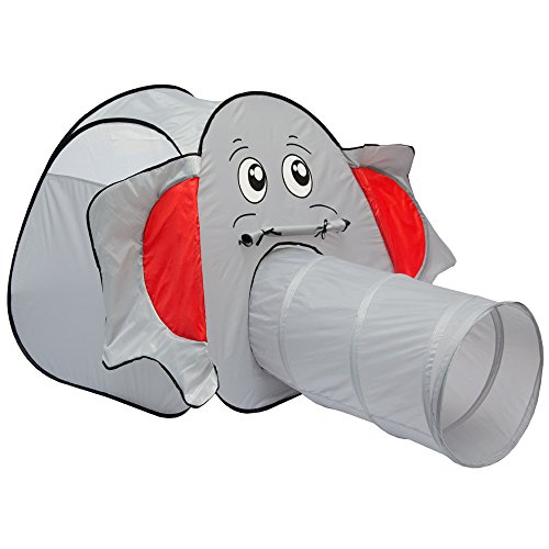 LittleTom Bällebad Elefant mit Tunnel - 100x100x102 Bällebad Kinder Spielzelt Tunnel - Bällebad Baby Zelt für Kinder - Indoor Spielgeräte Kinderzelt Tunnel Spielzeug Kinder von LittleTom