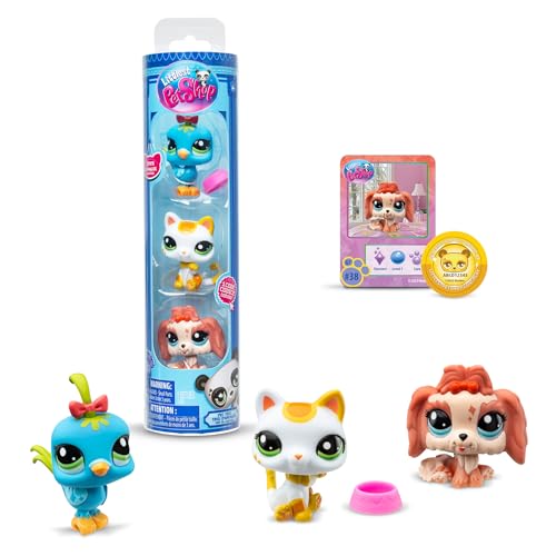 Littlest Pet Shop, LPS City Vibe BF00551 3er Set Haustier 3 Tiere von #35 bis #42 für Kinder ab 4 Jahren + BF00551 Mehrfarbig von Littlest Pet Shop