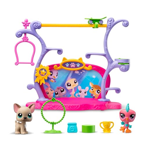 BANDAI - Littlest Pet Shop - Pets Got Talent Set - Spielset mit 2 Tieren, Dekor und Zubehör - Set mit niedlichen Tierfiguren - Mini Tierfiguren Pet Shop - Spielzeug für Kinder ab 4 Jahren - BF00558 von Littlest Pet Shop