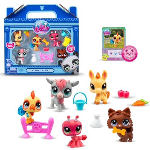 Littlest Pet Shop, Sammler Pack Farm Besties Pack, Mobile Heads, Gen 7 (Mascots #56 bis #60), für Alter ab 4 Jahren und darüber, BF00510 Mehrfarbig von Littlest Pet Shop