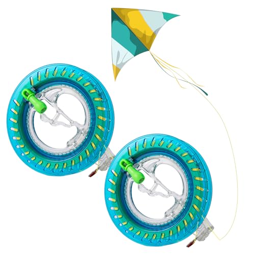 Liuer Drachenschnur, 2PCS Seilwinde Seilrolle mit 200m Drachenschnur,Fliegende Drachen Flying Kite Schnur Kite Line Winder,Durable Drachen Leine Mit Wickelbrett für Kinder Erwachsene von Liuer