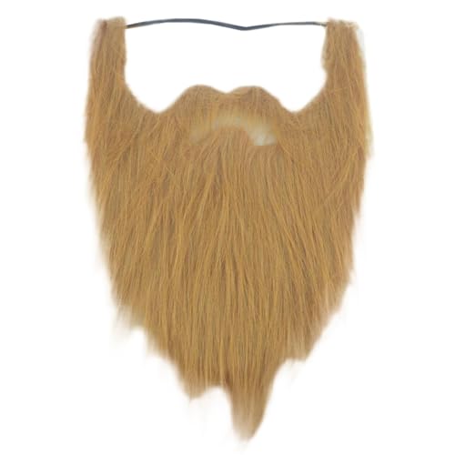 2 PCs gefälschte Bärte 17 in langer Halloween -Ingwer -Spitzbart gefälschter Schnurrbart mit elastischen Band Brown Funny False Facial Hair Bart Perücke für Männer Halloween Kostümversorgung, Hallowe von Liummrcy