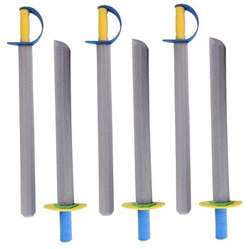 6 PCs Schaumschwert für Kinder 21 in Long Eva Foam Messer Spielzeugschwert 2 Stile Soft Cosplay Foam Schwerter für Spielen Kampfspielzeug zum Spielen von Kriegerknight, zufällig gefärbtem Griff, Spie von Liummrcy