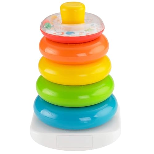 Liummrcy Brillante Basics Rock-a-Stack Rainbow Stacker Classic Toy Smooth Rings Entwicklungsspielzeug für Kind 1Set, Spielzeug. von Liummrcy