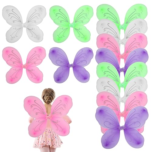 Liummrcy Flügel für Mädchen 12pcs 16.54x13.78inch niedliche Cartoon Dekorative Nylon Schmetterling Flügel für Halloween Cosplay Kostüm Geburtstagsfeier, Spielzeug. von Liummrcy