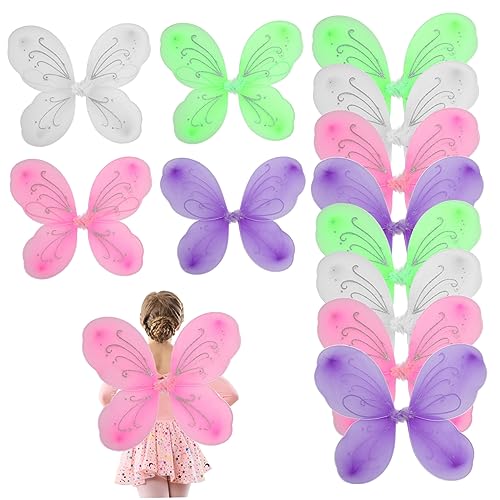 Liummrcy Halloween Capes Wing für Kinder, Flügel für Mädchen 12pcs 16.54x13.78inch niedliche Cartoon Dekorative Nylon Butterfly Wing für Halloween Cosplay Kostüm Geburtstagsfeier von Liummrcy