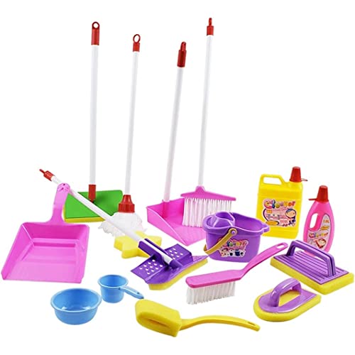 Liummrcy Kinderreinigung Spielzeug Haushaltsreinigungswerkzeuge, Reinigungswerkzeuge Sprühbesen -Mop -Staubpfanne für Kinder 3 4 5 6 Kinder Ostern Geschenke, Spielzeug. von Liummrcy