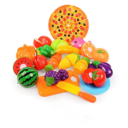 Liummrcy Lebensmittel schneiden Spielzeug für Kinder Spielen Food 24PCs/Set Spielzeug Food BPA kostenlos Früchte Gemüse Spielzeugspiel Küche Accessoires für Mädchen Jungen Geschenk, Spielzeug. von Liummrcy