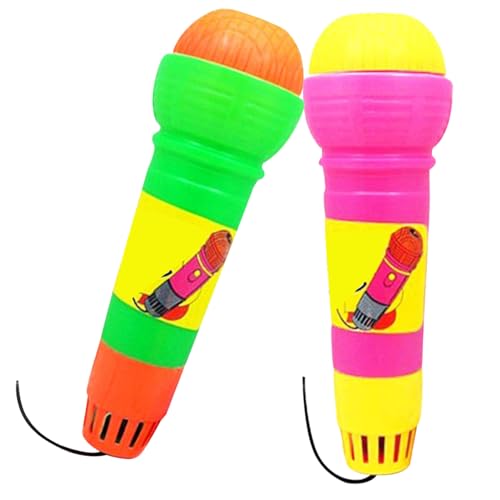 Liummrcy Lustige Echo -Mikrofone Kinder tun Spielzeug Plastik Echo Mikrofon Practical Mic Mic Toy für Geburtstagsabschlüsse zufällige Farbe 2pcs, Spielzeug. von Liummrcy