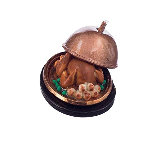 Liummrcy Mini Küche, 1:12 Puppenhaus Mini Thanksgiving Truthahn Puppenhaus Lebensmittel Miniaturen Braten Hühnerpuppenhaus Küchenzubehör von Liummrcy