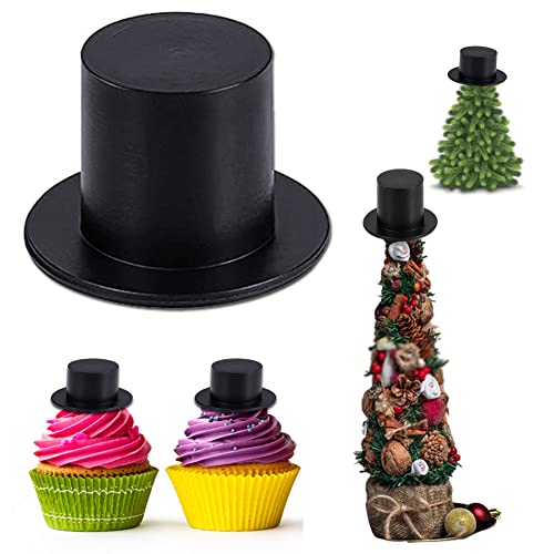 Liummrcy Mini Zylinder Hut,Styropor Zylinder,50 Stück Weihnachts, Mini Top Hut,Plastik Black Miniatur Top Hut DIY Crafts für Party 2.3 * 1.6cm von Liummrcy